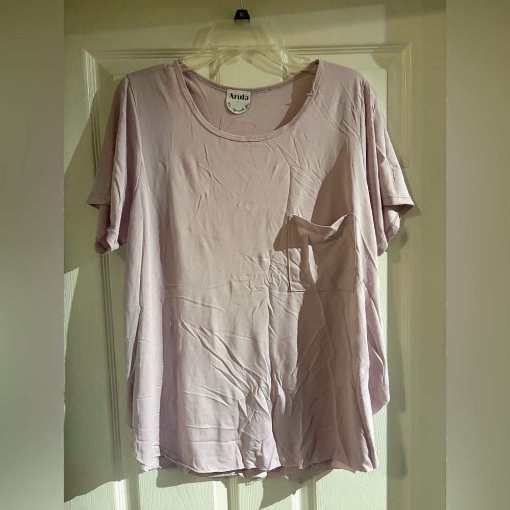 Arula Blush Purple Short Sleeve Tee